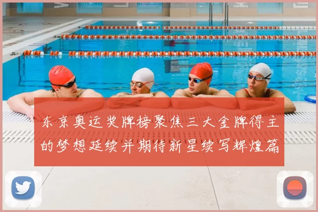 东京奥运奖牌榜聚焦三大金牌得主的梦想延续并期待新星续写辉煌篇